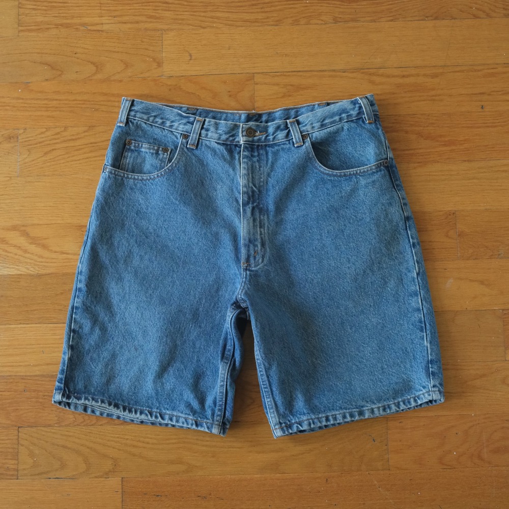 Denim Shorts Mens Blue Relaxed Fit Skater Jorts 34 Vintage Flying A Jeanswear